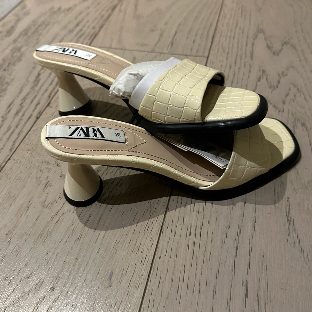 Zara White Sandals New with Tags